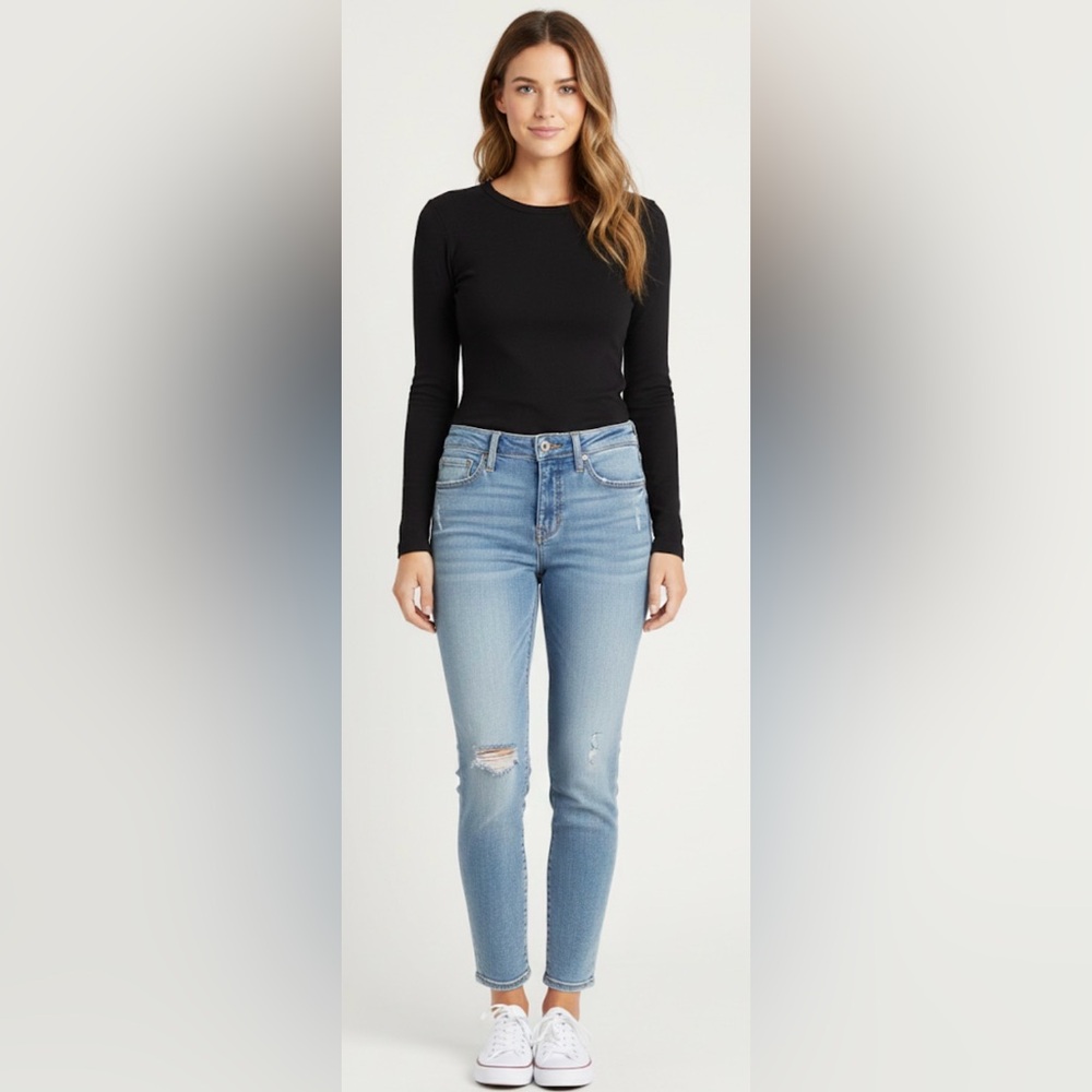 American Eagle Outfitters Artist Crop Super Stretch Jeans Size 8
